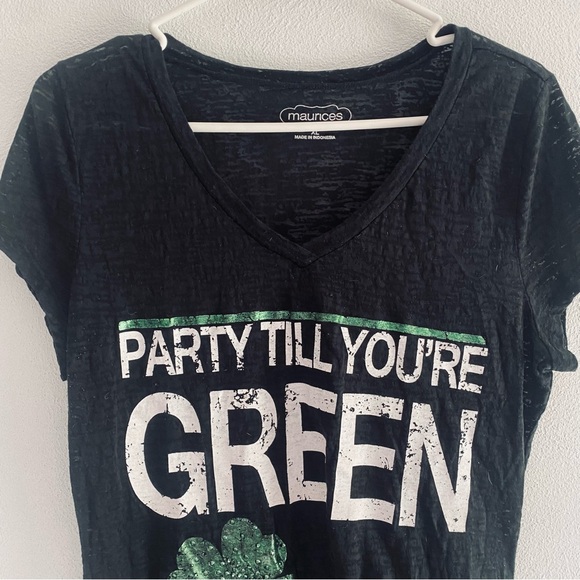 Maurices St. Patrick's Day black burnout graphic tee - Picture 3 of 7